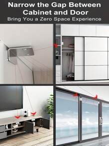 [2 Stück starker magnetischer Verschluss] Legierungs Magnetischer Türfangvorrichtung Verschluss - Unsichtbare starke Haftung, ohne Bohren montierbar, nahtlose Freigabe - Ideal für Schränke, Kleiderschränke, Schiebetüren - Heimwerker Hardware, spielendleichte Einrichtung, kompaktes, effizientes Design - 2 Stück Set, Silber