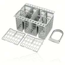 Adaptor pentru accesorii coș pentru mașină de spălat vase multifuncțională Coș pentru mașină de spălat vase Hotpoint C00257140 Coș de depozitare pentru cuțite și furculițe Coș universal pentru tacâmuri Organizare pliabilă pentru uscare pentru mașină de spălat vase Accesoriu de înlocuire Mașină de spălat vase universală Coș pentru tacâmuri (9,5 X 5,4 X 4,8 inchi pentru fierbinte) C00257140 C00386607, compatibil cu GE, BOSCH, Maytag, KitchenAid, Kenmore