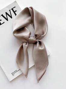 1 件新品韩式纯色 65X65cm 方形真丝围巾，桑蚕丝礼品围巾，围巾，披肩