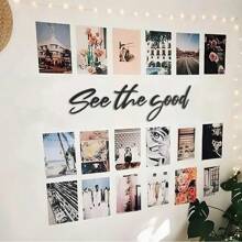 3-Piece Metal Wall Art Decor Set "See The Good" - Motivational Wall Hangings For Bedroom, Living Room, Study, Office - Housewarming Gift For Her - Horizontal Style, No Electricity Required Wedding Wedding Decorations Wedding Gifts Home Decors Birthday Graduation