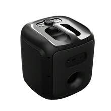 STF Bocina Inalámbrica Kube Fest  8 Pulgadas Luces RGB  Conexiones USB, Micro SD, 3.5 mm Batería Amplia Duración - Negro - Ver 2