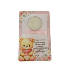 Set Of 60 Candles With A Good Wish Card - Baby Shower And New Baby Favors, Personalized Souvenir For Guests, Design To Choose From For Boys Or Girls, Elegant And Original Party Favor - 珊瑚粉 - 查看 2