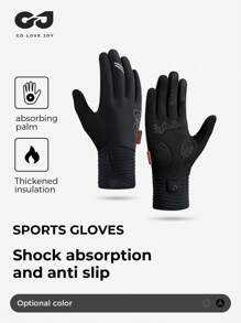 GOLOVEJOY 1 Pair GOLOVEJOY Autumn/Winter Cycling Gloves For Men & Women, Outdoor Sports Road Bicycle Anti-Slip Thermal Gloves