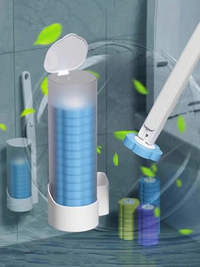 带替换头的一次性马桶刷，浴室清洁全套，壁挂式设计