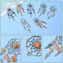 30pcs Dream Catcher Charms Natural Crystal Bohemian Charms Chakra Energy Dream Catcher Charms For Jewelry Making Bulk - 30pcs Color - View 3