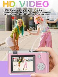 Portable HD Digital Camera ABS CMOS Sensor 8x Optical Zoom Electronic Anti-Shake Front And Rear Dual Camera Shooting Camera,Two Styles ( NO Memory Card And With 32G Memory Card), Suitable For Parties, Travelling, Recording Life - Multicolor - View 6