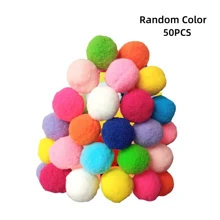 100pcs Cat Toys Balls Assorted Color Cat Pompom Balls Cat Balls Pet Cat Toy Ball Toy Cat Fuzzy Relief Interactive Toy Balls