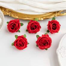 5/10 piezas de cabezas de rosas a la parrilla artificiales para decoraciones de primavera y otoño, para bodas, jarrones, hogar, comedor, dormitorio, cocina, decoración de habitaciones, fiestas, cumpleaños y jardín exterior