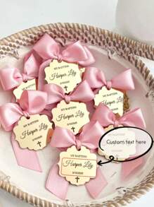 Christening Favors Tag, Gold Acrylic, Chocolate Favors, Mirror Tag, Luxury Cross Favors, Perapnalized Gifts Christmas Gift Tags