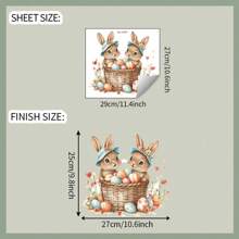 1PC Easter Bunny Egg Toilet Sticker Bathroom Toilet Beautification, Suitable For Toilet Easy To Paste And Reusable Gifts Birthday Graduation Room Decor Home Decor Wall Decor Bathroom Decor Bedroom Decor Room Decoration Stuff Living Room Decor House Decor Home Decor Living Room Wall Art Wall Paper Stickers Personalised Stickers