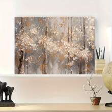 1pc Modern Textured Floral Elegance Wall Art, Interior Decoration Canvas Painting Art, For Living Room Bedroom Home Decor, No Frame