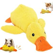 1 pieza Nuevo juguete para mascotas, juguete de peluche con sonido de ganso bicolor y pato amarillo para masticar