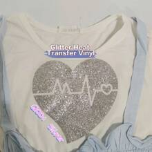 1 Roll Glitter/Glossy Glitter/Glitter PUFF Heat Transfer Vinyl Roll - Sparkle Glitter For T-Shirt Fabric Iron-On Transfers