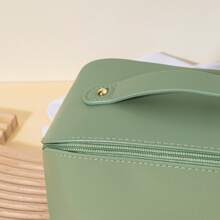 Customized Embroidered Solid Color Makeup Bag And Toiletry Bag, Ideal For Storing Cosmetics. Can Be Personalized With Your Name, Suitable For Boys And Girls. Great For Outdoor Travel And Back-To-School Season, Bridesmaid Gifts, Weddings, And Unique Holiday Gifts. - Multicolor - View 4