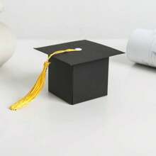 10pcs European Style Creative Graduation Cap Candy Gift Boxes, Graduation Party Favor Boxes, Graduation Cap Packaging Boxes - Multicolor - View 6