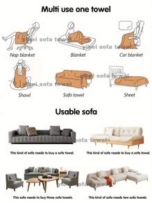 1pc Leaf Shaped Plush Sofa Cover, Anti-Scratch, Anti-Slip, Dust-Proof, Apricot Color, Warm Pet Home Decor, Suitable For All Seasons - Khaki - View 4