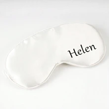 1pc Simple Solid Color Soft Skin-Friendly 3D Contour Comfortable Pressure Effective Blackout Sleep Mask, Suitable For Bedroom, Office, Airplane, Long-Distance Travel, Customizable Name, Reversible Satin Sleep Mask - Multicolor - View 9