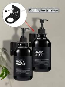 LEAPAIR 2/3 Peças Frasco Dispensador de Loção de 500ml/16.9oz com Bomba Dispensadora com Rótulos ou Suporte para Garrafa, Garrafas Recarregáveis de Shampoo e Condicionador, Frascos Dispensadores Apertáveis, Para Sabonete Líquido/Shampoo/Condicionador/Sabonete Líquido para as Mãos/Detergente Líquido/Loção, Dispensador de Armazenamento de Cozinha e Banheiro, Decoração de Banheiro Doméstico, Decoração de Outono, Volta às Aulas