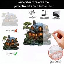 1 波西米亚风格亚克力龟屋雕像适合家庭和办公室的幻想主题装饰，非常适合春季庆祝复活节派对餐桌中心装饰多功能房间装饰