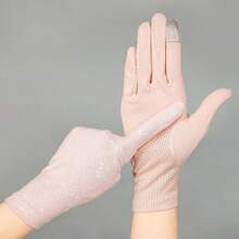 1 Pair Women's Thin Spring Summer Autumn Outdoor Touchscreen Gloves, Cycling Riding Driving UV Protection Sunscreen Gloves, Hiking Running Protective Windproof Gloves - Multicolor - View 11