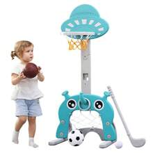 Canasta De Basquetbol Y Portería Infantil 3 En 1 Golf y Futbol - Verde - Ver 6