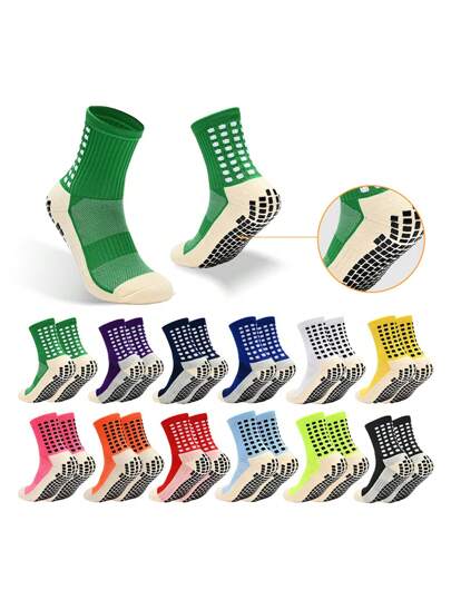 Low Cut Ankle Football Socks, Thick Towel Bottom Anti-Slip Moisture Wicking Sports Socks, Retro 90s Style
