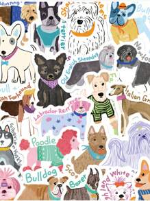 100 piezas de pegatinas con diseño de perros de dibujos animados en estilo dibujado a mano para diario, scrapbook, funda de teléfono, portátil, decoración de taza de agua, útiles escolares, de vuelta a la escuela