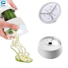 Vegetable Grater Sharpener Round Spiral Slicer Stainless Steel Blade - White - View 4