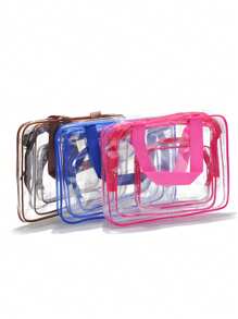 透明旅行包，3件套浴室套装，PVC化妆包，防水学生收纳包，杂物收纳包