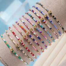 1 pièce Bracelet boho d'été à perles avec un design inspiré de l'océan et de la plage, convient aux hommes et aux femmes