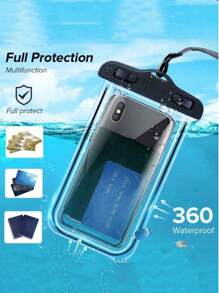 1/3/5pcs Waterproof Bag, Universal Waterproof Phone Pouch, Air Cushion Waterproof Phone Case, Waterproof Phone Pouch For Swimming & Beach, Suitable For Smartphones, Phone Charm, Phone Accessories, Airplane Accessories, Travel Accessories, International Travel, Summer Camping, Tech Accessories, Gym Phone Accessories, Travel Essentials - Multicolor - View 9