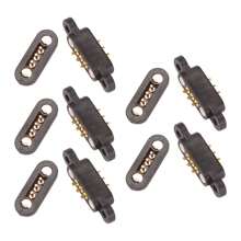 5 Pairs Spring Loaded Magnetic Pogo Pin Connector 3 Positions Magnets Pitch 2.3MM Through Holes Male Female Probe - Black - View 4