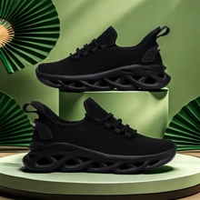 New 2025 Spring/Summer Lightweight & Breathable Couple's Sports Shoes, Outdoor Casual Sneakers, Comfortable Hiking Shoes With MD + Herringbone Compound Outsole, Anti-Slip , Soft & Comfortable, Random Asymmetrical Pattern