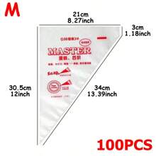 50-100pcs Transparent Cream Pastry Bag Multiple Sizes Available Thickened Cream Bag Cake Cookies Decorative Tools Household Kitchen Baking Tools - Clear - View 19