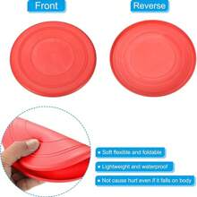 Disco volador suave e impermeable para amantes de los perros y mamás de perros que aman los juegos al aire libre, de aproximadamente 7 pulgadas - Multicolor - Ver 1