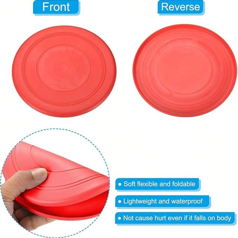 Disco volador suave e impermeable para amantes de los perros y mamás de perros que aman los juegos al aire libre, de aproximadamente 7 pulgadas - Multicolor - Ver 1