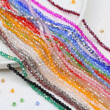 60pcs 8mm Austrian Mixed Colored AB Faceted Crystal Diamond Shape Beads, DIY Bracelet Necklace, Jewelry & Clothing Accessories