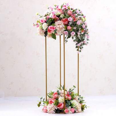 Living And Home Metal Rectangular Basics Plant Flower Stand Indoor Outdoor Metal Display Rack Stage Shelf For Wedding Party Ornament Home Decor