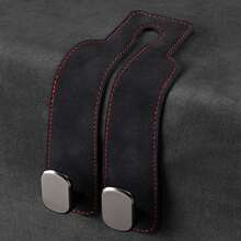 4-Pack Car Headrest Hooks – Dual-Function (Purse & Mobile Phone Holders) | Ideal For Bag & Purse Storage - Black - View 7