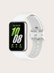 1pc Plain Casual Flat Buckle Silicone Smart Watch Band, Compatible With Samsung Galaxy Fit 3 - Galaxy Fit 3 - View 16
