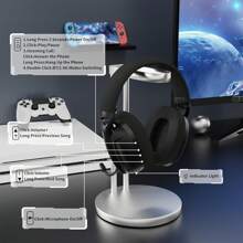 Wireless Gaming Headset Ultralight Over Ear With 2.4Ghz USB C&A Dongle/Bluetooth 5.3/3.5mm Wired Detachable Mic Stereo Sound 600mAh Battery For PC Switch Win Gamer
