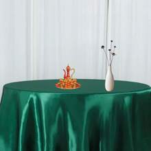 4 pezzi Tovaglia rotonda da 145 cm di colore verde oliva, morbida ed elegante, adatta per cucina, sala da pranzo, matrimoni, feste di compleanno