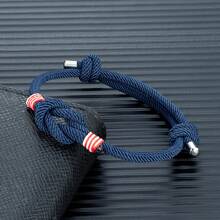 1pc Minimalist Romantic Infinity Adjustable Braided Couple Bracelet, Jewelry Gift For Valentine's Day