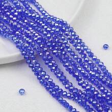 600 件 3 毫米混色 AB 水晶玻璃扁圆珠，适合 DIY 珠宝制作、手链、项链、手工珠宝和时尚配饰 - 扁圓切角 - 查看 15