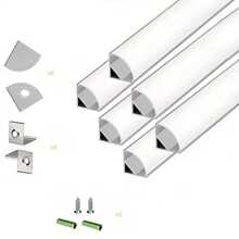 10 pezzi /8 pezzi /6 pezzi /4 pezzi Supporto per strisce LED a canale in alluminio a forma di V, sistema di clip di montaggio per strisce LED, barra luminosa, lampada per mobile, auto (senza strisce luminose)