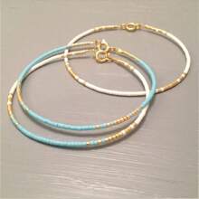 1pc 小众欧美复古风时尚，手工编织米珠女童手链女式小手链波西米亚风，适合节日礼物，日常佩戴 - 彩色 - 查看 19