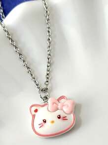 Sanrio 1pc Sanrio Cartoon Resin KT Cat, My Melody, Kuromi, Necklace,Choker Necklace, Girly Jewelry Gift For Girlfriend Or Best Friend