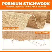 2/1pc Set Coarse Linen Tablecloth, 30cm X 274.32cm - Rustic Wedding Decor Table Runner, Dining Table Decor, Kitchen Table Runner, For Thanksgiving, Party