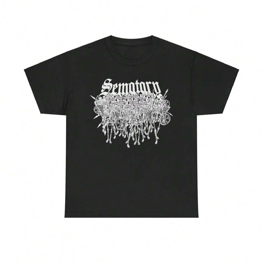 Haunted Mound Sematary Album Tour Merch T-Shirt Black - All Sizes - 黑色 - 查看 1