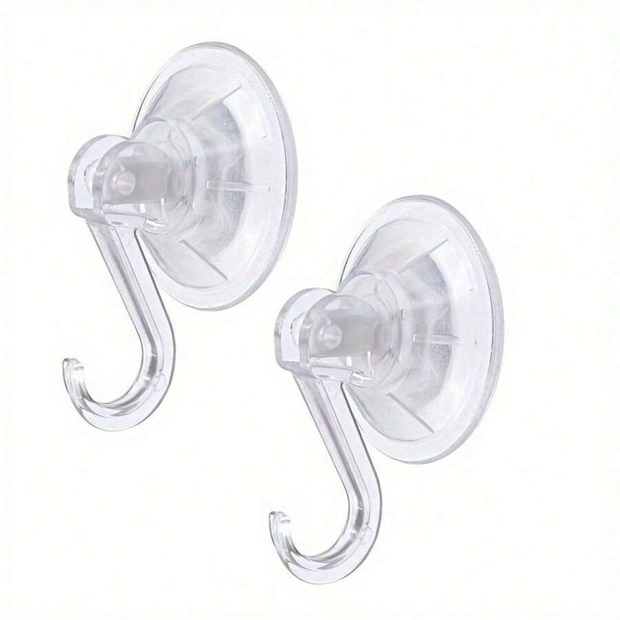 5pcs/1pc Heavy Duty Suction Cup Removable & Sturdy Hooks For Bathroom, Shower And Kitchen, Hanger For Towels On Glass Window & Door, Bathroom Accessories